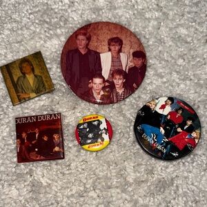 Vintage Duran Duran Band Pins